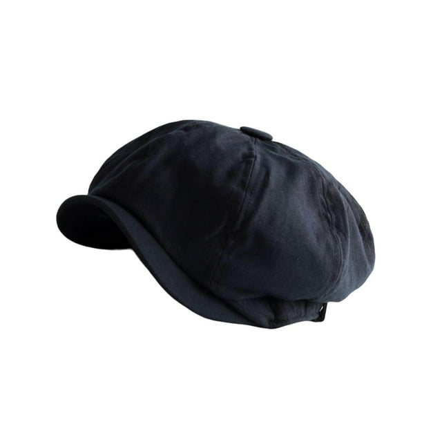 Breathable Mens Newsboy Hat Soft 8 Octagonal Flat Caps Panels Spring Summer Beanie Slouch Headwear for Fall Travel Spring Black 4XL