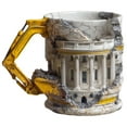 thumbnail image 2 of Someone Lied Demolition Mug, 3D Excavator Shape Ceramic Coffee Cup With Ergonomic Handle, Stainless Steel Inner Liner, Funny Construction Themed Novelty Gift For Home & Office, 2 of 7