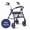 Blue, variant on Medline Steel Foldable Rollator Walker with Seat, Blue, 300 lb Weight Capacity, 8 in Wheels, Adjustable Handles