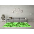 thumbnail image 3 of Ahgly Company Indoor Round Abstract Green Modern Area Rugs, 3' Round, 3 of 4