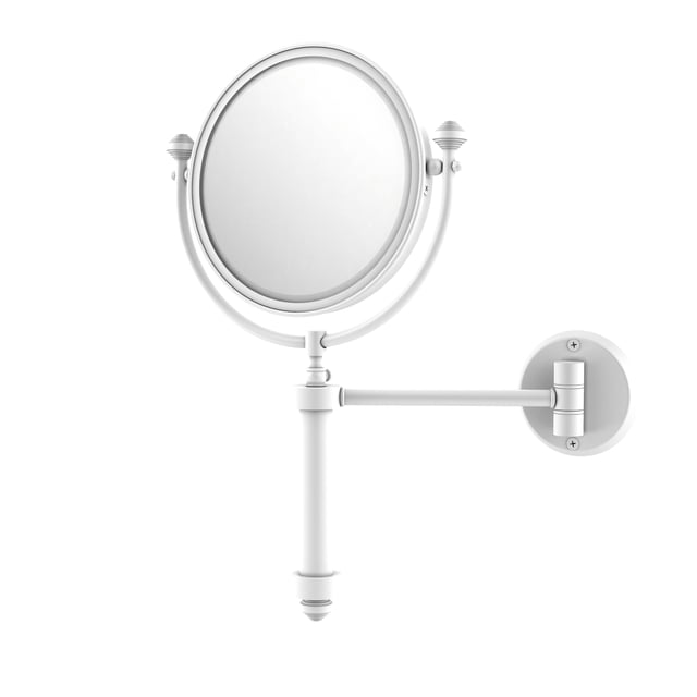 Southbeach Collection Wall Mounted Make-Up Mirror 8 Inch Diameter with 2X Magnification - SB-4/2X-WHM