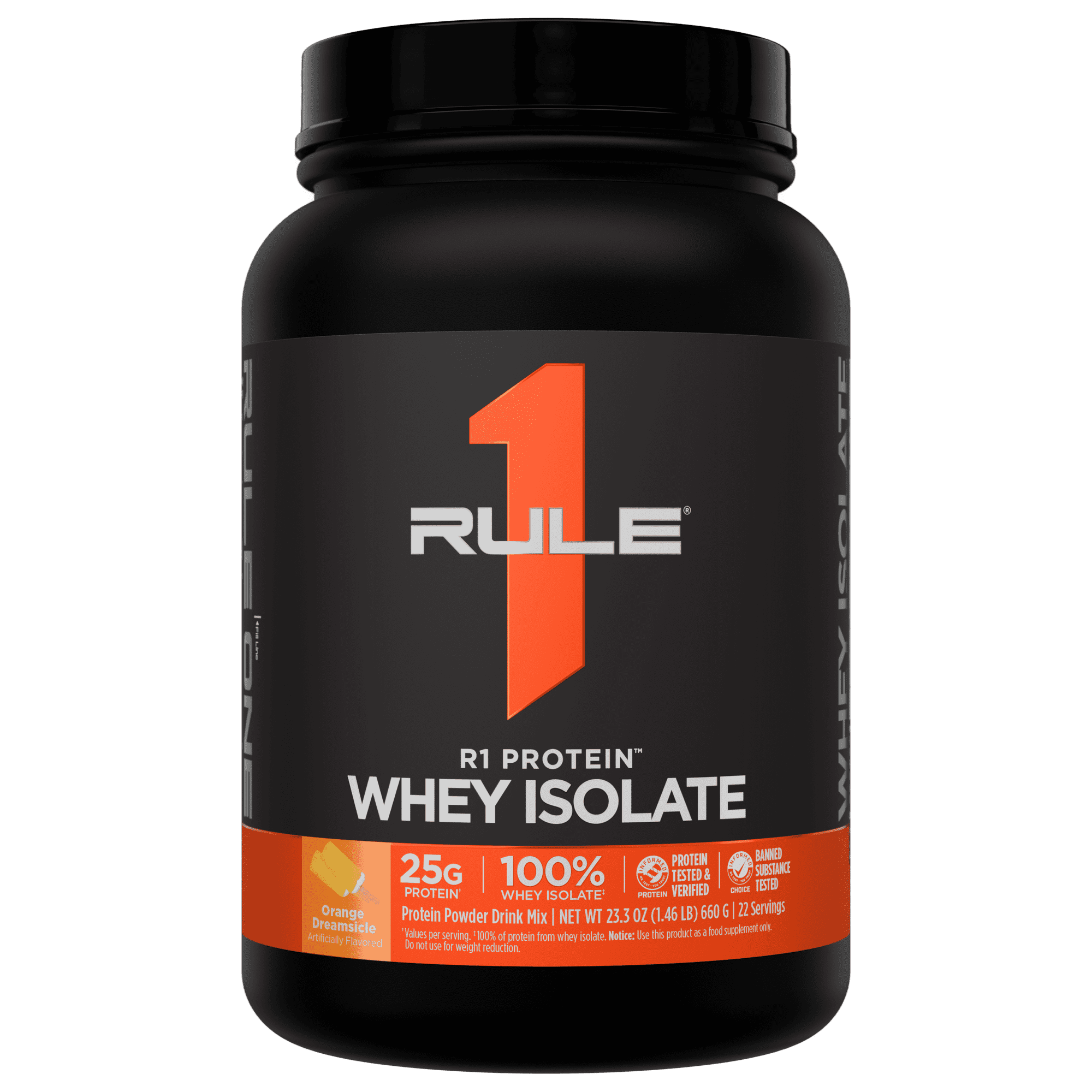 Rule 1 Proteins R1 Protein Whey Isolate - with 25g Protein & 6g BCAA Exclusively from Isolated & Hydrolyzed Sources for Workout Recovery (1.5 Pounds, Pistachio Ice Cream)