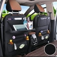 thumbnail image 2 of Car Backseat Organizer  with Foldable Table Tray, PU Leather Multi-Pocket Backseat Car Organizer with Tablet Holder Travel Accessories, 2 of 6
