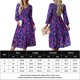 thumbnail image 2 of Vestido Vestido midi de corte A para mujer, vestido elegante con estampado escalonado, vestido elegante para ir al trabajo Cgtredaw Púrpura T XL para Mujer, 2 of 7
