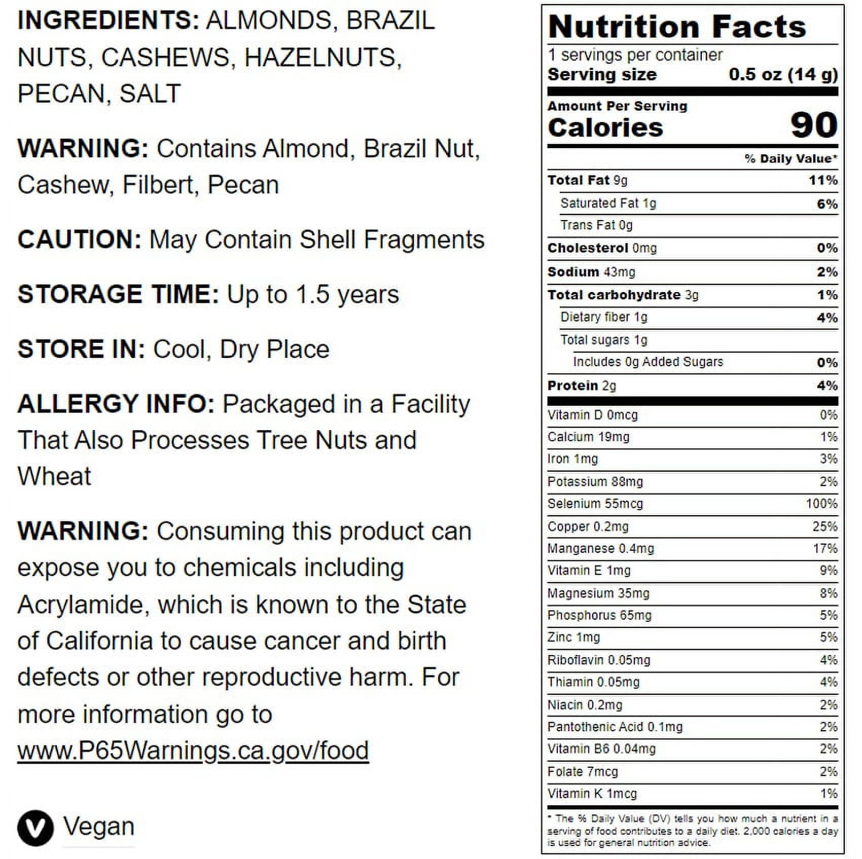 Deluxe Nuts Mix, 8 Pounds — Kosher, Vegan — by Food to Live