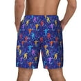 thumbnail image 2 of Lsque Mens Swim Trunks Ice Hockey Players With Puck Pattern - Bathing Suit Compression Liner - Beach Swim Shorts Swimwear - (S-3XL) - Stretch Quick Dry -Medium, 2 of 9