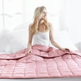 thumbnail image 5 of Gymax 10 lbs 41'' x 60'' Cooling Weighted Blanket Luxury Cooler Version Pink, 5 of 8