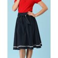 thumbnail image 2 of Falda Acampanada Hasta la Rodilla Allegra K Negro L, 2 of 6