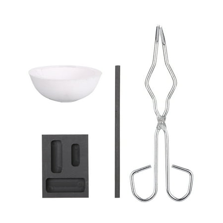 Furnace Cleaning Kit - 5PCS Heat-Resistant Ingot Mold Casting Tool Smelting Gold Silver Furnace Kit Scrap Jewelry Metal Gold Melting Refining Forge Set Graphite Foundry Crucible for Melting Chemical Experiment