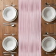 thumbnail image 6 of Pink Table Runner - 36 Inch Long, Kitchen Dining Table Runner Dresser Scarves, Modern Abstract Art Ombre Striped Farmhouse Decor for Coffee Tables Wedding Party Banquet, 6 of 8
