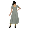 thumbnail image 4 of Moomaya Short Sleeve Kurta Printed Women Front Slit Kurti Summer Clothing, 4 of 6