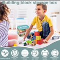 thumbnail image 3 of Reusable Child Toy Containers Large Capacity Building Blocks Containers Stackable Toy Organizer Box with Adjustable Compartments for Building Brick Dolls Toys(olive green  2 Layer）, 3 of 5