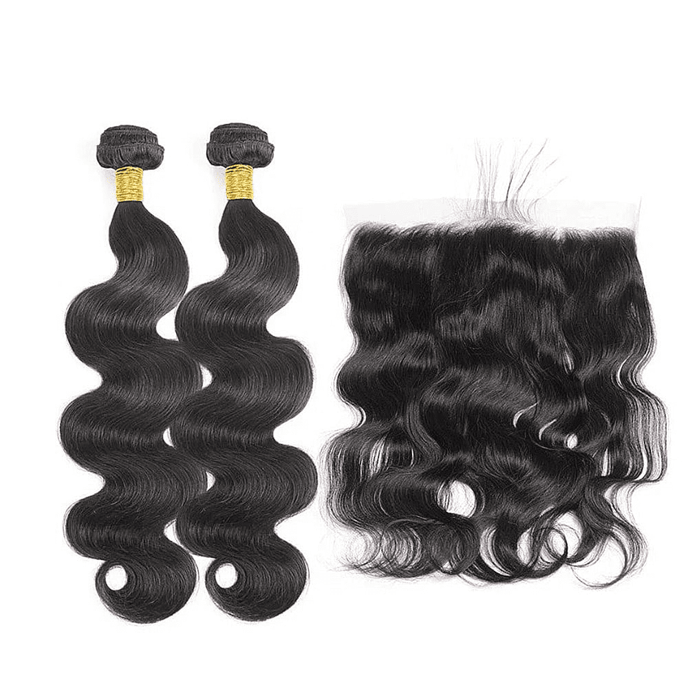 USTAR 2 Bundles 28 30" Brazilian Straight Virgin Human Hair with 22 Inch 13x4 Lace Frontal Natural Black Silky Smooth Stays Sleek Seamless Deal