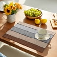 thumbnail image 5 of Placemats Set of 6, Brown Wood Grain Place Mats Farmhouse Wooden Stripes Tablemats Washable Placemat Table Decoration for Kitchen Table Dinner Party Home Decor Indoor Outdoor 13x19 Inch, 5 of 9