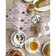 thumbnail image 4 of Easter Rabbit Kitchen Dish Towels for Drying Dishes Set of 4, Cartoon Cute Bunny Sketch on Pink Waffle Weave Microfiber Hand Tea Bathroom Towels Quick Dry & Absorbent Towel 15.7x23.6, 4 of 7