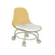 thumbnail image 2 of Taburete con ruedas bajo Taburete corto con respaldo Taburete con ruedas pequeño Cómodo Asiento resistente Altura 45 cm Taburete de pedicura impermeab Amarillo Gloria Asiento rodante bajo, 2 of 9