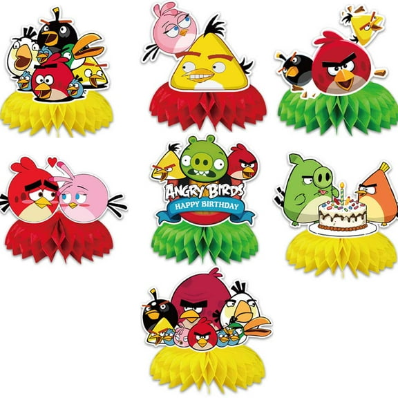 Angry Birds Honeycomb Centerpieces Table Toppers Decorations for Birthday Party Decor Supplies