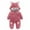 Hot Pink, variant on Odeerbi Infant Boys Girls Winter Warm Flannel Romper Jumpsuit Fleece Snowsuits Baby Clothes Infant Baby Solid Color Plush Cute Bear Ears Winter Thick Keep Warm Bodysuit Blue