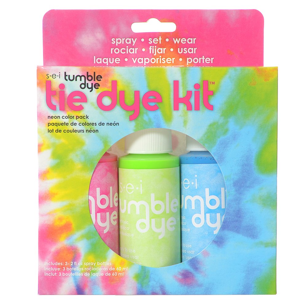 Sei Neon Tie Dye Kit, Craft and Fabric Spray, 3 Colors - Walmart.com