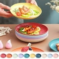 thumbnail image 4 of SLYNSHome Appetizer Plates,Mini Wheat Straw Plates Dessert Salad Plates,Reusable Plate,Easy to Clean BPA Free,Suitable Cake Dessert Salad Charcuterie Dipping Sauce,Dishwasher Safe, 4 of 4