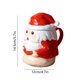 thumbnail image 3 of Taza de Cerámica onlyliua Papá Noel con tapa de Café y agua regalo de Navidad, 3 of 6