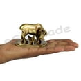 thumbnail image 2 of eSplanade Lucky Figurine - Nandi Kamadhenu Cow Kamdhenu Cow and Calf Sculpture | Holy Cow Statue Sculpture Showpiece | Brass - 2.5" Inches, 2 of 5