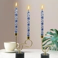 thumbnail image 5 of 10inch Chinoiserie Taper Candles Blue and White Taper Candle Creative Pillar candle for Home Decoration Wedding Party Women Gift, 2pcs, 5 of 6