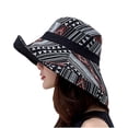 thumbnail image 2 of Sombrero de pescador informal con doble cara y puños estilo étnico para mujer, 2 of 5