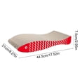 thumbnail image 3 of Cardboard Cat Scratcher Board, Corrugate Cat Scratcher for Indoor Cats, Cat Scratch Pad with Premium Scratch Textures Design, Red, 3 of 6