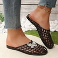 thumbnail image 2 of Ticikt Women's Jelly Sandals Slingback Bling Beach 80s 90s Retro Flat Shoes, 2 of 9