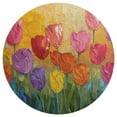 thumbnail image 3 of Vibe Blooming Tulips Round Rugs -Washable Non-Slip Small Round Area Rug Throw Soft Circle Rugs for Bedroom, Modern Print Indoor Carpet for Entryway Sofa Living Room, 3 of 6