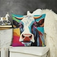 thumbnail image 2 of Boys Girls Cow Throw Pillow Covers Milk Cow Kids Pillow Covers Farm Animal Square Cushion Covers Rustic Farmhouse Teens Cushion Covers for Couch Sofa, 2 of 5