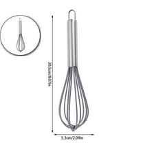 VQPeo Silicone Whisk Kitchen Whisk Wire Whisks Beater with Stainless Steel Handle for Egg Milk Whisking Blending Beating & Stirring