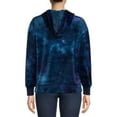 thumbnail image 4 of Time and Tru Women's Tie Dye Velour Hoodie, Sizes XS-3XL, 4 of 5