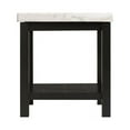 thumbnail image 3 of Picket House Furnishings Evie White Marble Square End Table, 3 of 9