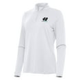 thumbnail image 2 of Women's-Antigua  White Alex Bowman Reprocess Quarter-Zip Pullover Top, 2 of 3