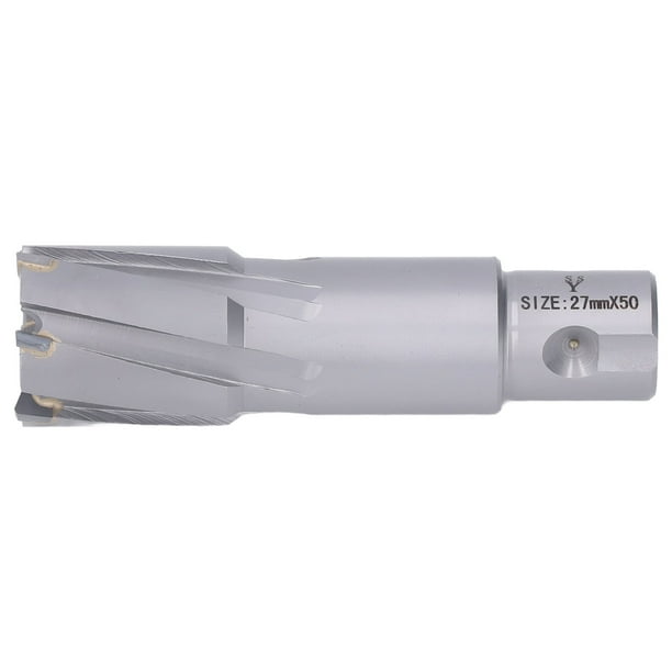 Hollow Drill Bit Durable Cemented Carbide Labor Saving 50MM Drilling Depth Hole Saw Bit For Metal Plates 26mm 1.02in 27mm 1.06in 28mm