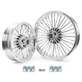 thumbnail image 2 of Chrome Fat Spoke Wheels Rims 21x3.5 16x3.5 for Harley Softail Fatboy FLSTF Heritage Classic Deluxe, 2 of 5