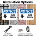 thumbnail image 3 of (2 Pack) Curb Below [Down Arrow] OSHA Notice Sign 18 Inch X 12 Inch Plastic Sign, Weather Resistant, UV Protected for Workplace, Business, and Construction Site, Made in the USA, 3 of 8