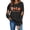 Black, variant on Aboser Halloween Pumpkin Sweatshirt Women Graphic Long Sleeve Shirts Cozy Crewneck Pullover Sweatshirts Spooky Party Outfits