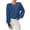 Blue, variant on Women's Long Sleeve Sweatshirt Round Neck Knitted Sweater Pullover Basic Fashion Winter Clothing Casual Outfits Fall Clothes