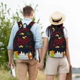 thumbnail image 4 of Vsdgher Merry Christmas Elk Print Canvas Backpack Travel Rucksack Unisex Knapsack 15.7/17.7Inch Laptop Backpack for Work,College-Small, 4 of 5