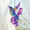 thumbnail image 5 of Kumdkd Colorful Hummingbird Sun Catcher - 8 Inch Rainbow Window Pendant for Garden, Patio Decor, Boho Home Accessories & Mother's Day Gifts (Handmade Floral Design), 5 of 7
