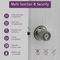 Double Sided Keyless Door Knob Lock with Fingerprint and Keypad, Smart