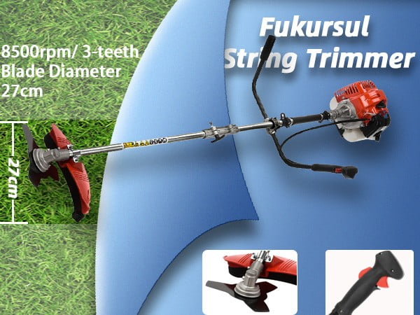 Floseru 52CC 2-Cycle Gas Weed Eater, 2 in 1 Gas Weed Wacker Gas Brush Cutter, 2026 Upgraded Weed Eater Gas Powe, Gas String Trimmer and Lawn Edger, Weed Trimmer