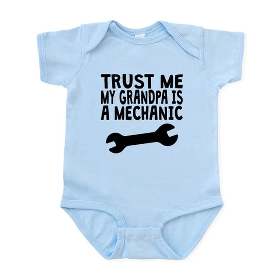 CafePress - Trust Me My Grandpa Is A Mechanic Body Suit - Baby Light Bodysuit, Size Newborn - 24 Months