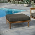 thumbnail image 2 of Lounge Chair Ottoman, Gray, Teak Wood, Outdoor Patio Balcony Cafe Bistro Garden Hospitality Restaurant, Modern Contemporary, HB37402, 2 of 10