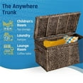 thumbnail image 6 of Click365 Storage Trunk Farmhouse Style Large Deep Woven Black Washed Wicker, 6 of 10