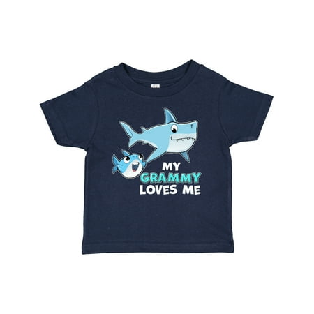 

Inktastic My Grammy Loves Me with Cute Sharks Gift Baby Boy or Baby Girl T-Shirt