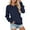B-navy blue, variant on Bigetiay Womens V Neck Sweatshirt Long Sleeve Pocket Loose Fit Women's Winter Clothes L